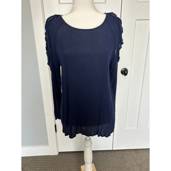 Old Navy Cold Shoulder Crepe Fabric Lightweight Top Size XL - Picture 5 of 12
